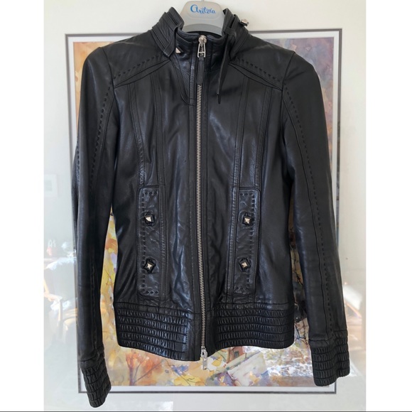 Aritzia Mackage black leather jacket, Size XS - Picture 2 of 3
